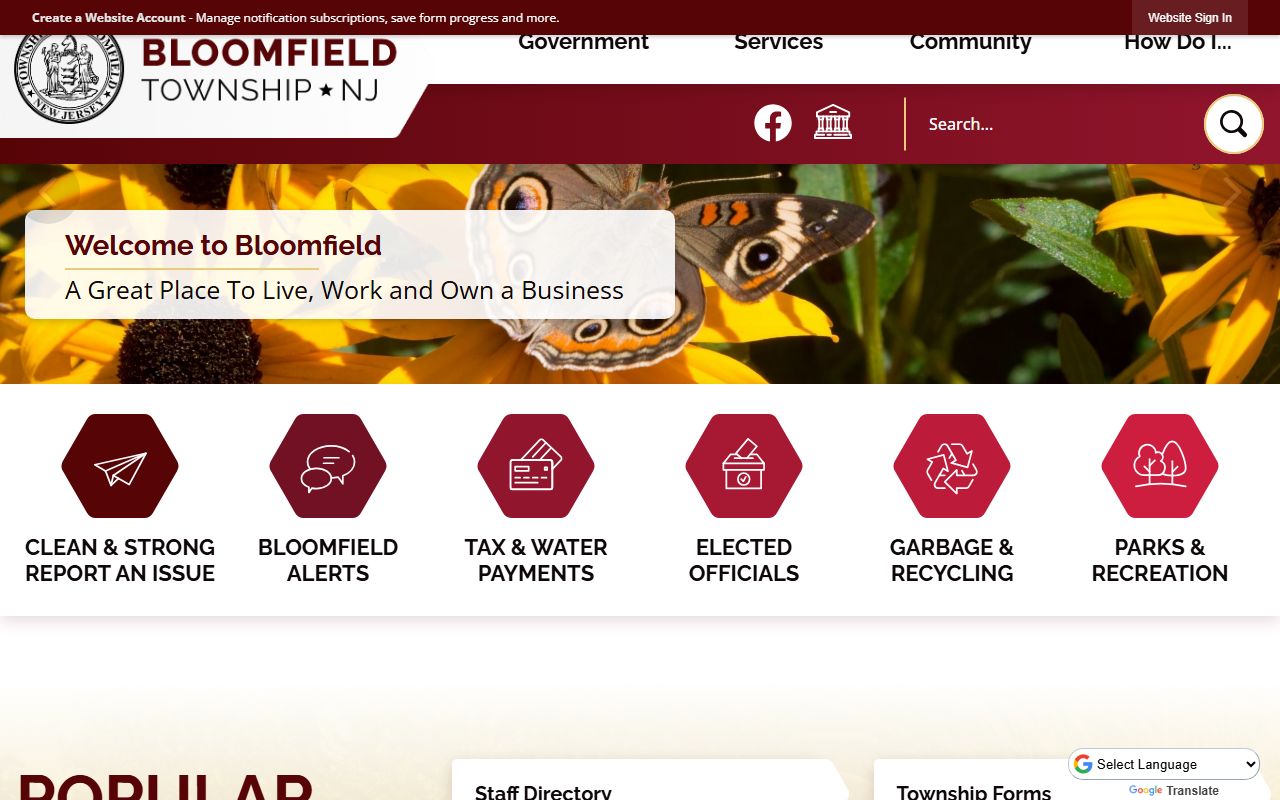 Bloomfield Township marriage records clerk office