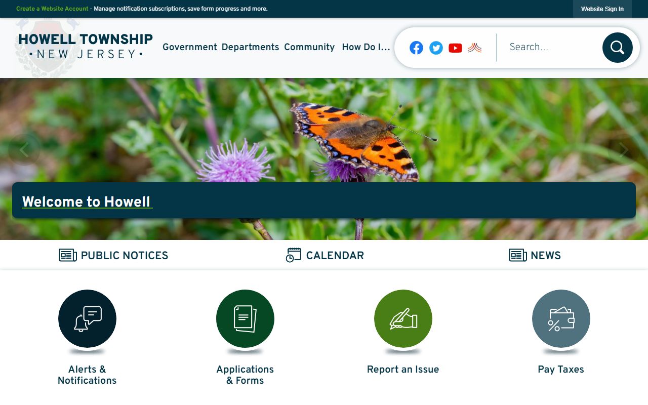 Howell Township marriage records clerk office