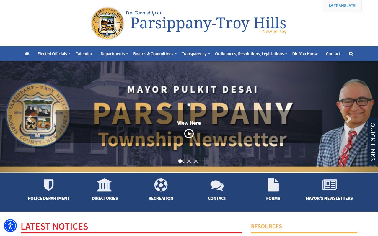 Parsippany-Troy Hills Township marriage records clerk office