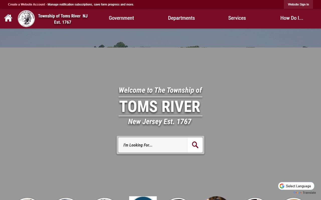 Toms River Township marriage records clerk