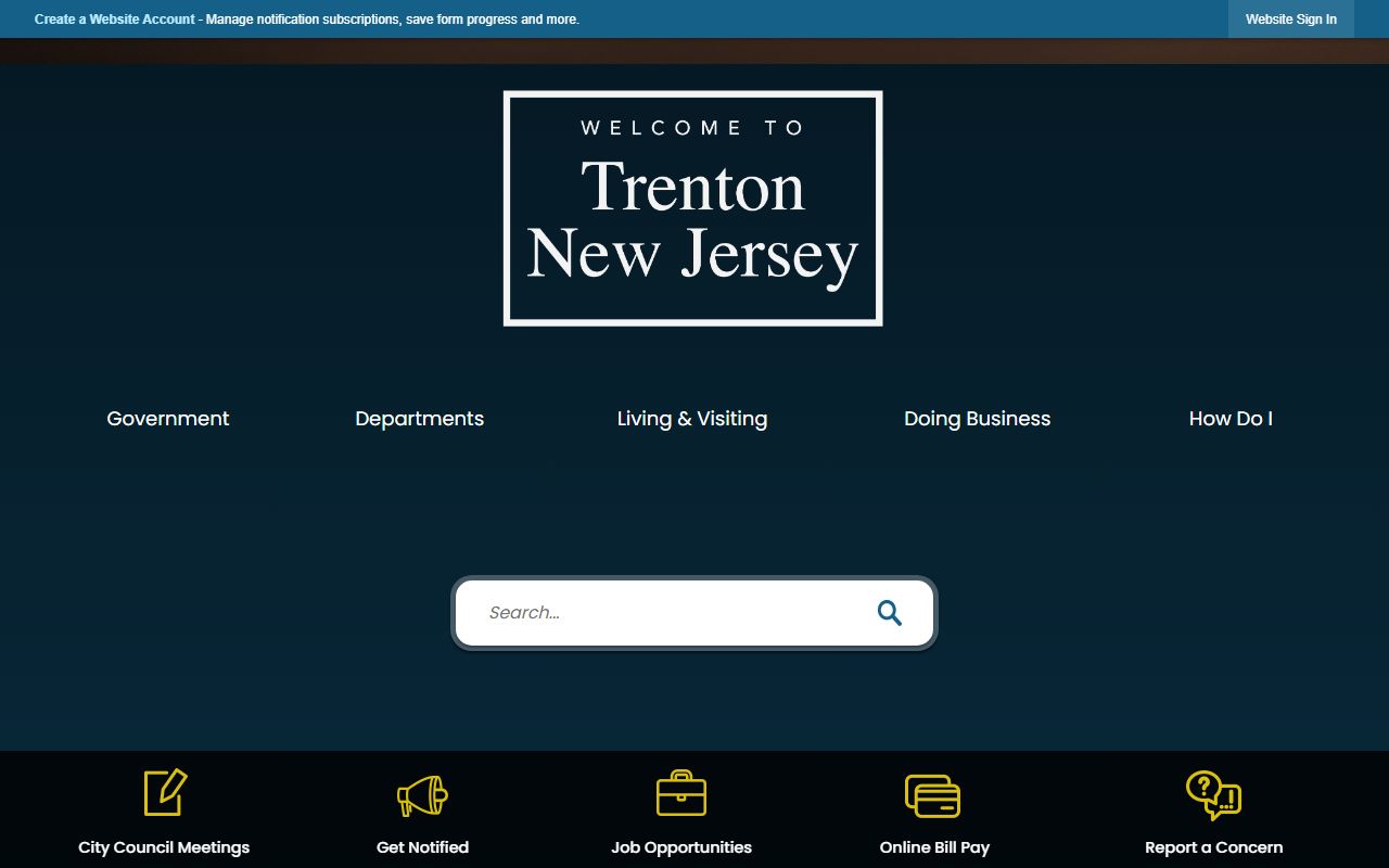 Trenton marriage records City Clerk office