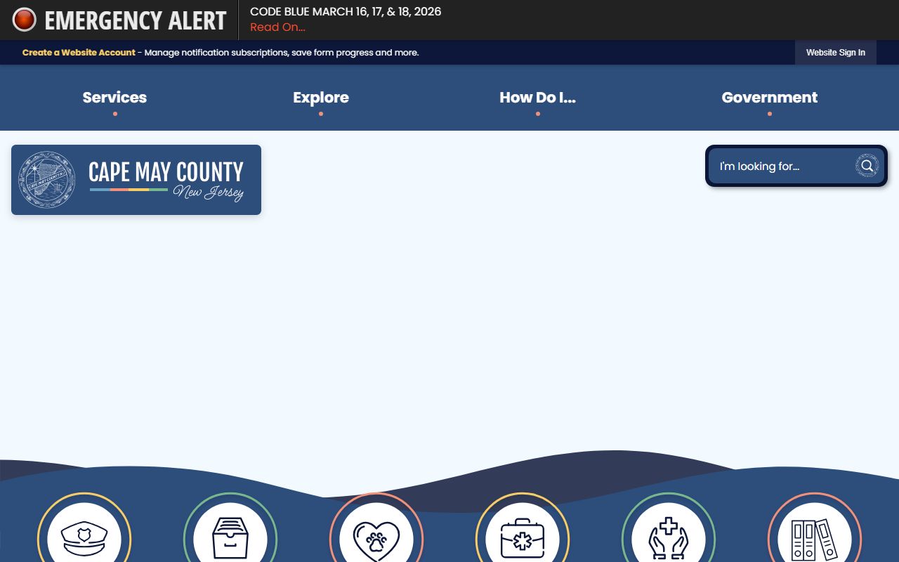 Cape May County government resource for marriage records