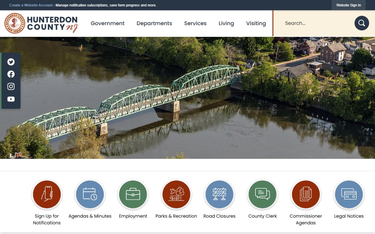 Hunterdon County Clerk office for marriage records