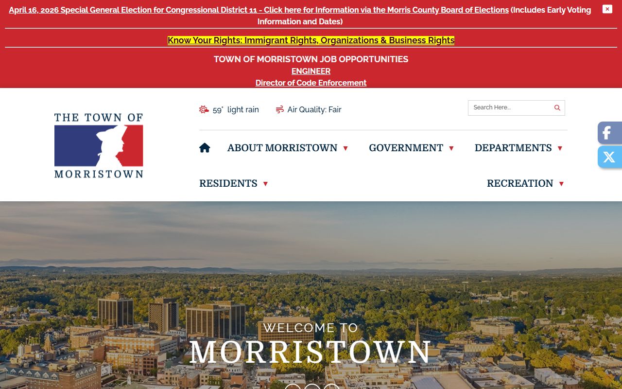 Morristown vital records office for Morris County marriage records