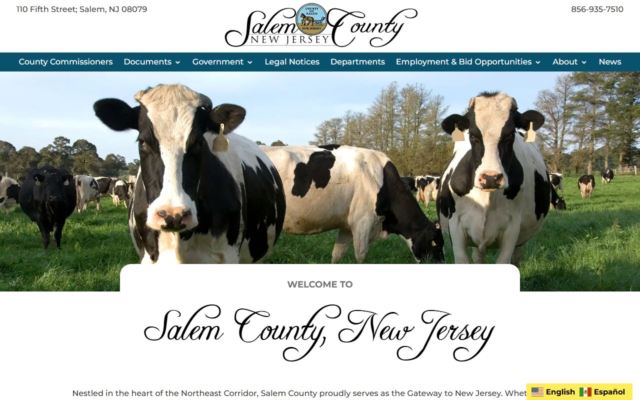 Salem County clerk office for marriage records