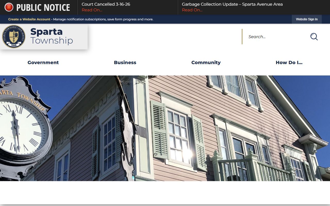 Sparta Township vital records for Sussex County marriage records